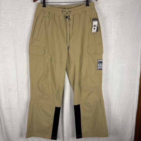 Ecko Unltd Cargo Pants Baggy Fit Mens Large NWT Beige $68 Retail - Picture 1 of 7